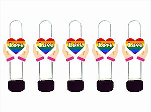 10 Tubetes preto Pride LGBTQIA+