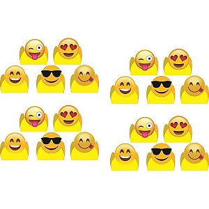 100 Forminhas para doces 4 pétalas Emoji - Envio Imediato