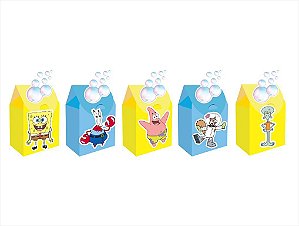 15 Caixinhas MILK para doces Bob Esponja