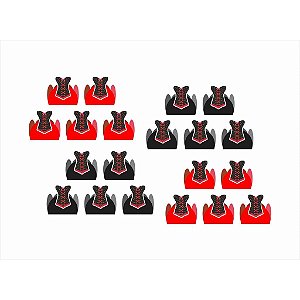 200 Forminhas 4 pétalas Cha de lingerie vermelho e preto - Envio Imediato