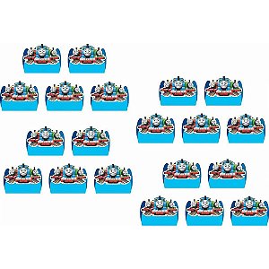 50 Forminhas p/ doces Thomas e Seus Amigos (azul claro) - Envio Imediato