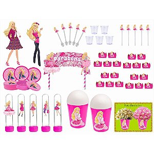 Kit Festa Barbie 155 peças (20 pessoas)