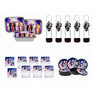 Kit Festa BTS preto 40 peças (10 pessoas)