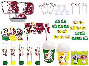 Kit Festa copa do qatar V/A 173 pçs (20 pessoas) marmita vso