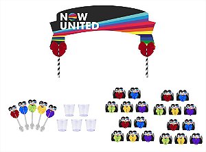 Kit festa decorado Now United (colorido) 61 peças