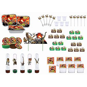 Kit festa Dinossauro (Jurassic) 191 peças (20 pessoas)