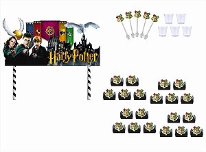 Kit festa Harry Potter (Clãs) preto 61 peças