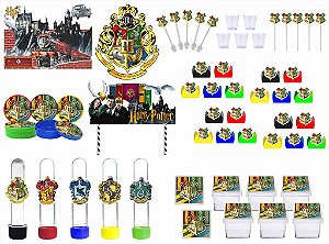 Kit festa Harry Potter Clãs (colorido)  113 peças (10 pessoas)