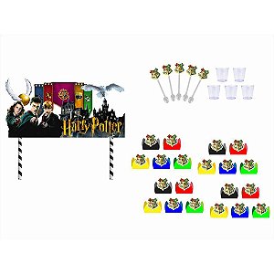 Kit festa Harry Potter Clãs (colorido) 61 peças