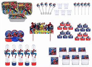 Kit Festa Homem aranha spiderman 191 peças (20 pessoas)