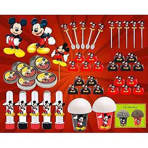 Kit Festa Infantil Mickey 265 Peças (30 pessoas)