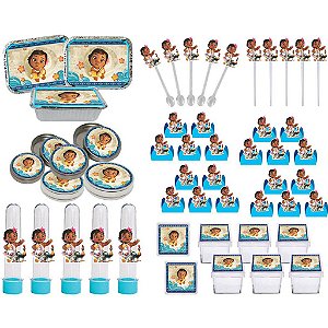 Kit Festa Infantil Moana Baby 320 Peças (30 pessoas)