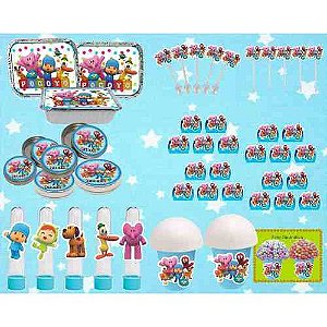 Kit Festa Infantil Pocoyo 106 Peças (10 pessoas)