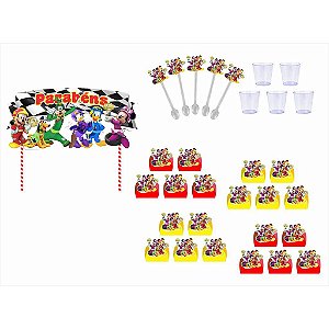 Kit festa Mickey Aventura Sobre Rodas  61 peças