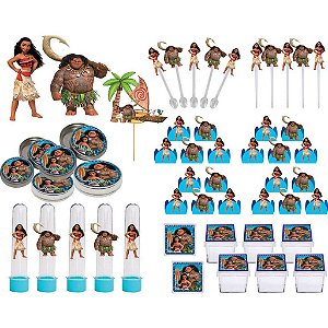 Kit festa Moana 161 peças (20 pessoas)