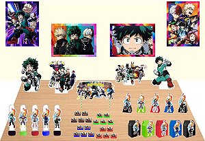 Kit Festa My Hero Academia 119 peças (20 pessoas) cone milk