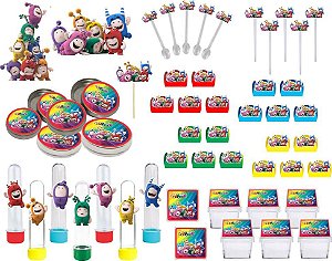 Kit festa Oddbods 107 peças (10 pessoas)