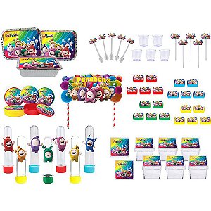 Kit festa Oddbods 121 peças (10 pessoas)