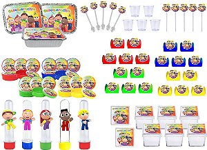 Kit Festa Os Pequerruchos 190 peças (20 pessoas)