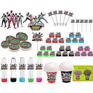 Kit Festa Power Ranger Dino Charger 143 Peças (20 pessoas)