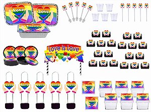 Kit Festa Pride LGBTQIA+ 121 peças (10 pessoas)