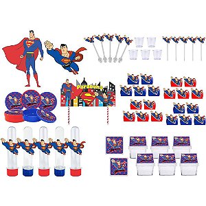 Kit festa Super Man 113 peças (10 pessoas)