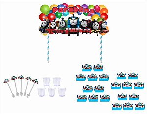 Kit festa Thomas e Seus Amigos (azul) 61 peças