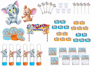 Kit festa Tom e Jerry Baby 113 peças (10 pessoas)