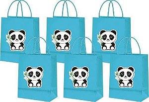 sacolinhas Panda (azul Claro) 10 Unidades