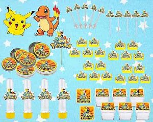 Kit Festa Infantil Pokémon (pikachu) 107 Pças