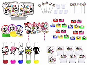 Kit Festa Hello Kitty e Amigos 311 peças (30 pessoas)