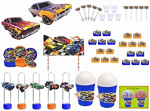 Kit Festa carros esporte hot car 255 peças (30 pessoas)