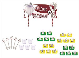 Kit Festa Copa do Qatar 2 Verde e Amarelo 301 peças