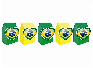 10 Caixinhas MILK para doces Pátria Amada Brasil
