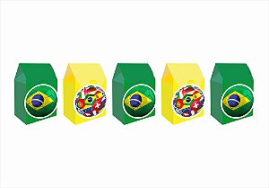 10 Caixinhas MILK para doces Copa do Mundo Brasil