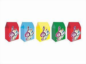 10 Caixinhas MILK para doces Música Colorida