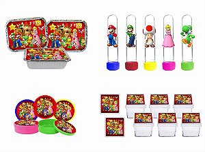 Kit Festa Super Mario Bros 40 peças (10 pessoas)