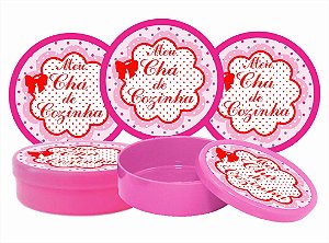 10 Latinhas Chá de Cozinha pink