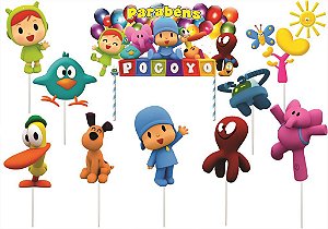 Topo de Bolo Pocoyo 10 peças