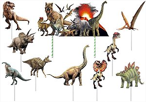 Topo de Bolo Dinossauro 10 peças