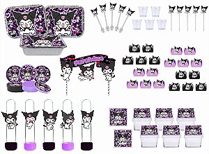 Kit Festa Kuromi 191 peças (20 pessoas)