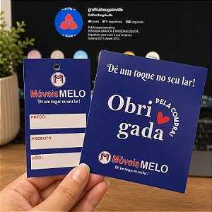 KIT AGRADECIMENTO + tag ou cartões de visita