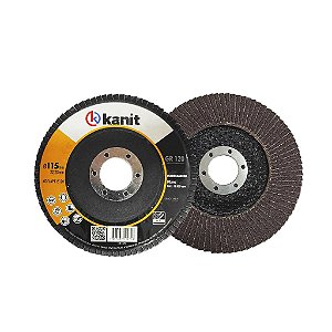 Kit 5 Discos Desbaste Flap 115x22,23mm Gr120 Kanit