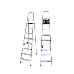Escada Alumínio 8 Degraus Capacidade De 120kg - Mor - 5106