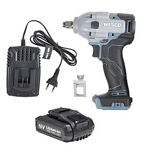 Chave de Impacto 18V Brushless 1/2 350n Bat 2Ah Wesco WS2407.1