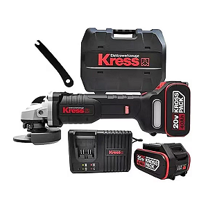 Esmerilhadeira Angular Kress Kuh10 20v 125mm Com 2 Baterias