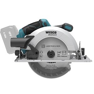 Serra Circular a Bateria Wesco Brushless 18V Ws2821.9