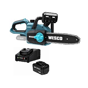 Kit Motosserra Com Bateria 4Ah 18V 25cm Wesco WS8304.9