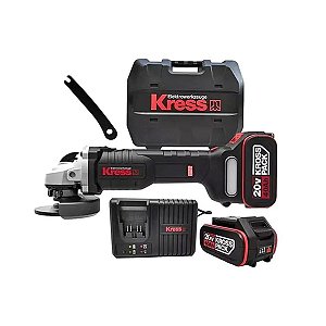 Esmerilhadeira Angular Kress Kuh10 20v 125mm Com 2 Baterias