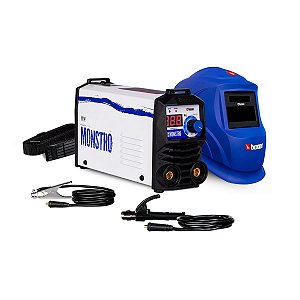 Inversora de Solda Boxer Mini Monstro 120A Bivolt + Máscara Optiarc 70